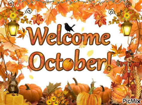 Welcome October Animated Quote Pictures Photos And Images For