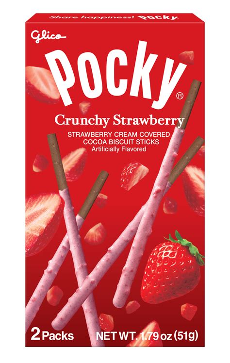 Pocky Crunchy Strawberry | Ezaki Glico USA Corporation | Strawberries ...