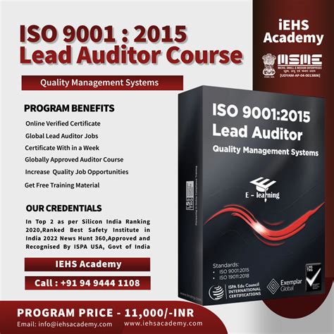 Iso Lead Auditor Course Cqi Irca Approved