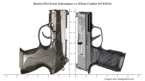 Beretta PX4 Storm Subcompact Vs Wilson Combat WCP365X Size Comparison