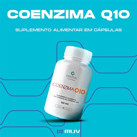 Coenzima Q10 100 Mg 60 Cápsulas Central Nutrition MUV Viva em