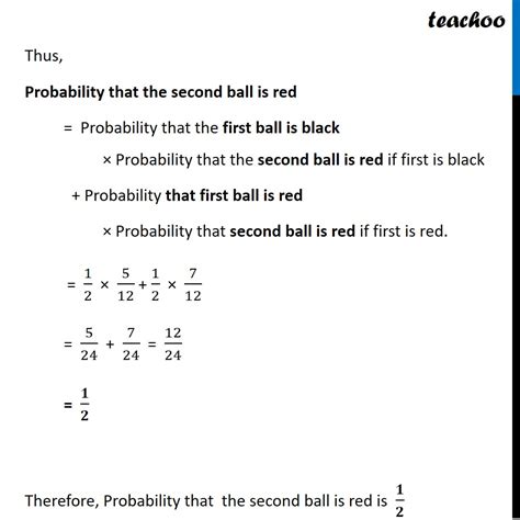 Ex 13 3 1 An Urn Contains 5 Red And 5 Black Balls A Ball