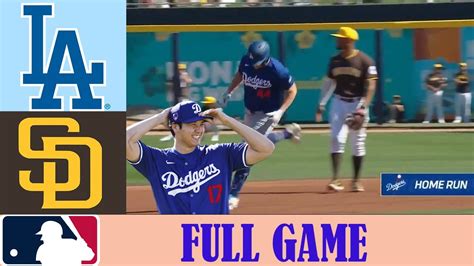 Dodgers Vs Padres Spring Training 22224 Game Highlights Mlb