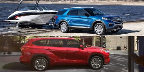 Ford Explorer Hybrid vs. Toyota Highlander Hybrid MPG, Capability