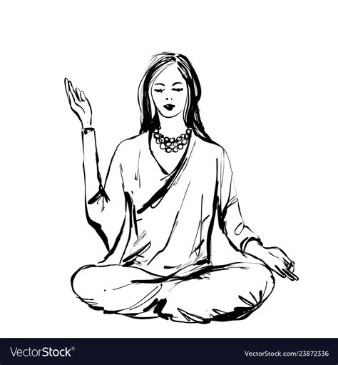 Meditation Hands Sketch