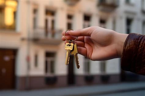 Premium Photo Key To Success Hand Presenting House Keys In Mortgage