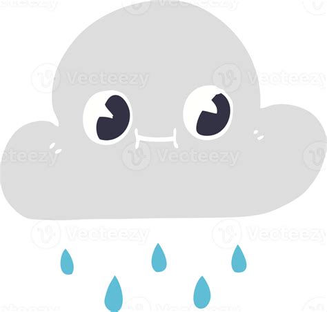 Cartoon Doodle Rain Cloud 45295364 Png