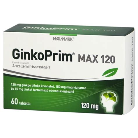 WALMARK GINKOPRIM MAX 120 mg tabletta 60 db PATIKA24 Gyógy