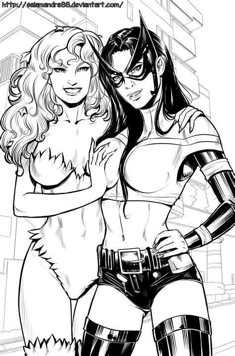 Poison Ivy And Huntress By Salamandra Hentai Foundry