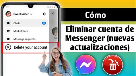 Cómo ELIMINAR una cuenta de Messenger 2024 Eliminar cuenta de