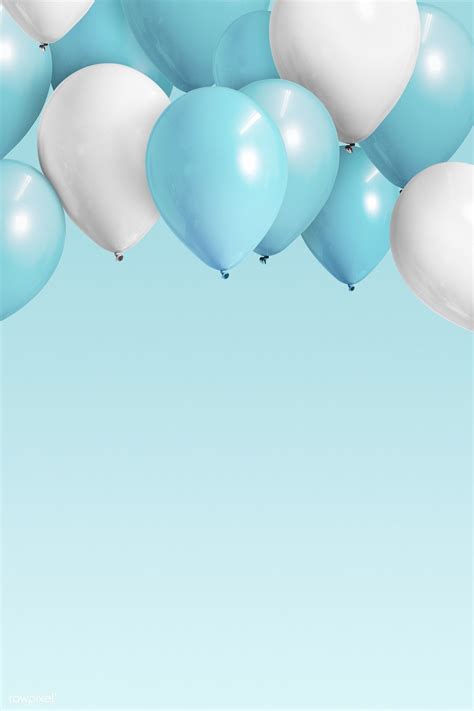 🔥 Free Download Premium Illustration Of Pastel Blue Balloons Banner by ...