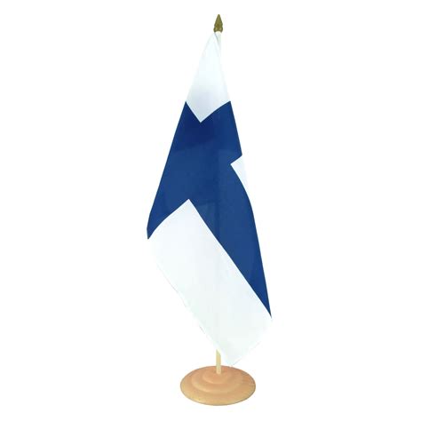 Finland Large Table Flag 12x18 Wooden Maxflags Royal Flags