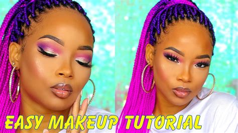 Easy Pink Makeup Tutorial Youtube