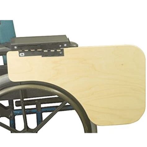 Wheelchair Woodgrain Flip Down Half Tray Easy To Attach Armrest Tray