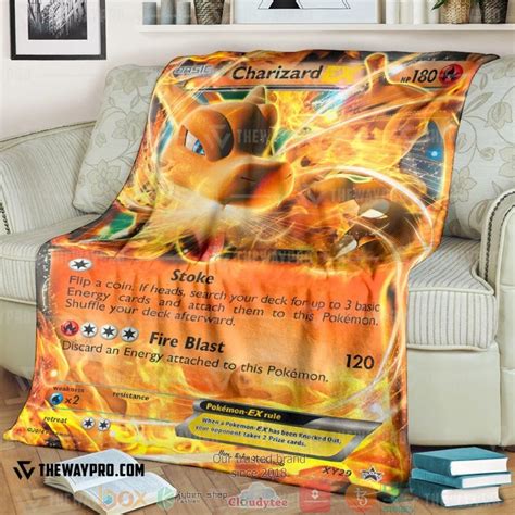 Anime Pokemon Charizard Ex Evolutions Blanket Hot Sale 2024