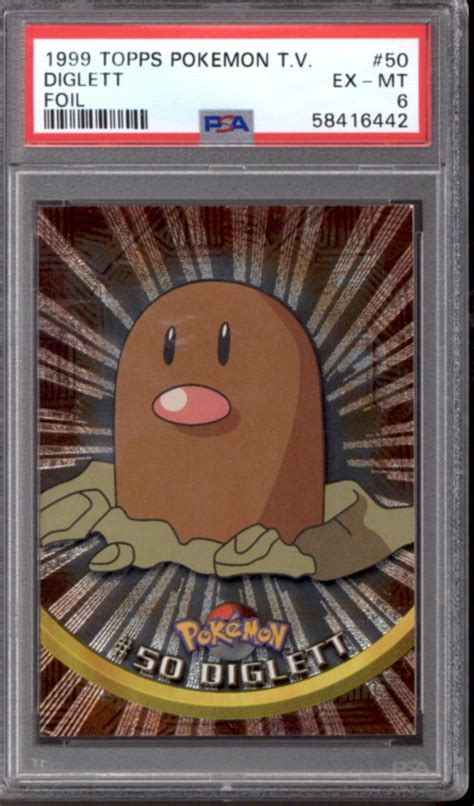 Pokemon Topps Tv Series Foil Nd Printing Diglett Psa Da