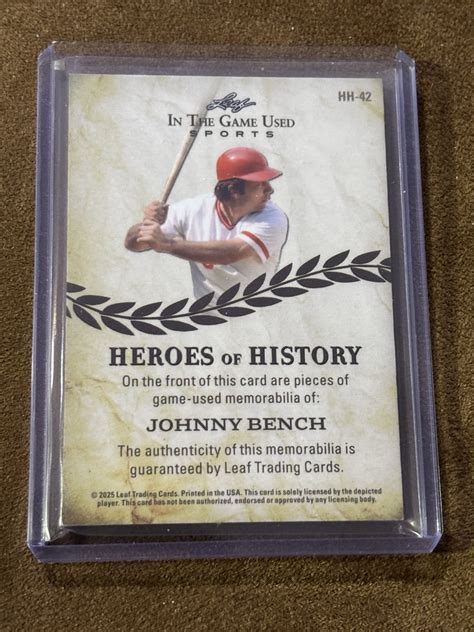 johnny bench  leaf   game  sports   piece game