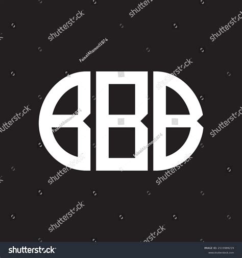 Bbb Letter Logo Design On Black Stock Vector Royalty Free 2115989219