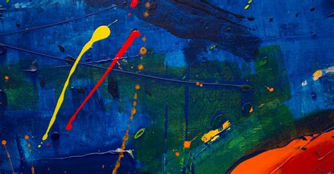 Blue, Green, Orange, and Yellow Abstract Painting · Free Stock Photo