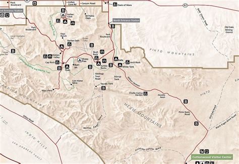 Joshua Tree Entrances Map