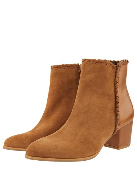 Monsoon IRIS INTERLACE SUEDE ANKLE BOOTS [MOOIM90-2171] - £18.28 ...