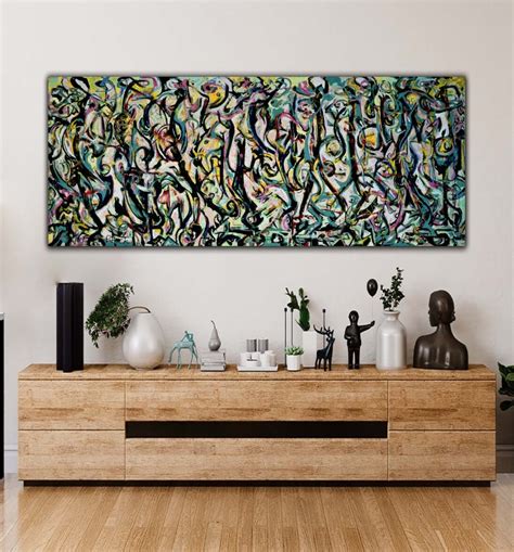 Jackson Pollock Mural 1943 Canvas Print Wall Art, Pollock Poster, Pollock Painting, Pollock ...