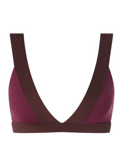 Kup online Mymarini Top bikini o trójkątnym kroju dwustronny czekoladowy