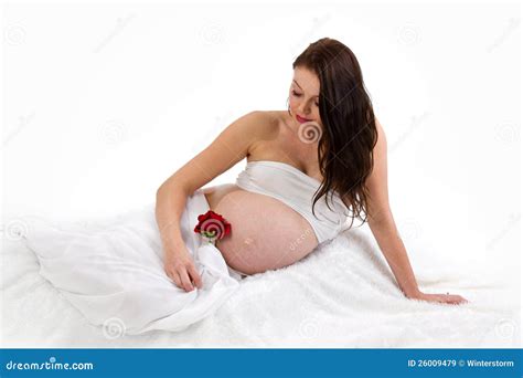 Pregnant Brunette Royalty Free Stock Image CartoonDealer
