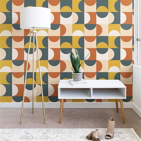 Mid Century Modern Geometric Wallpaper at Palmer Ellerbee blog