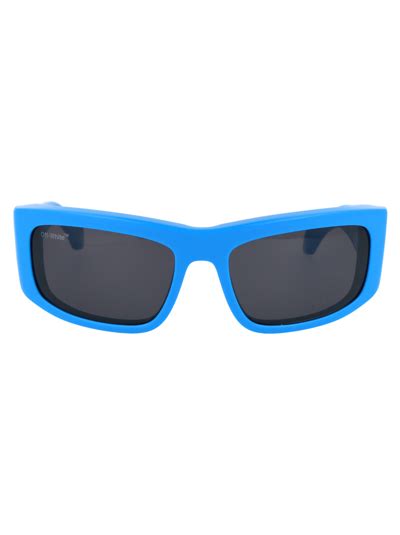 Off White Joseph Square Frame Sunglasses In Blue Modesens