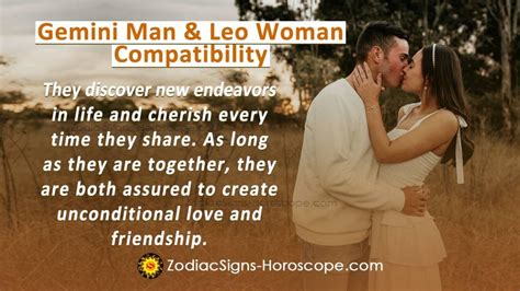 Gemini Man And Leo Woman Compatibility In Love And Intimacy Zodiacsigns