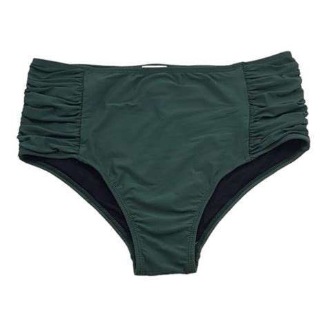 Biquíni Calcinha Alta Hot Pant Drapeada Na Lateral Corpo Dourado Moda Praia Conjunto de