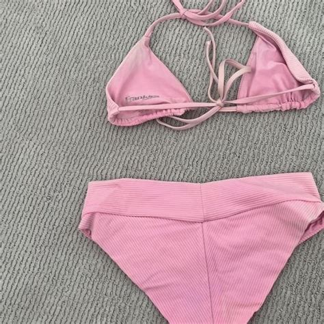 Frankies Bikinis Light Pink Bikini Good Condition Depop