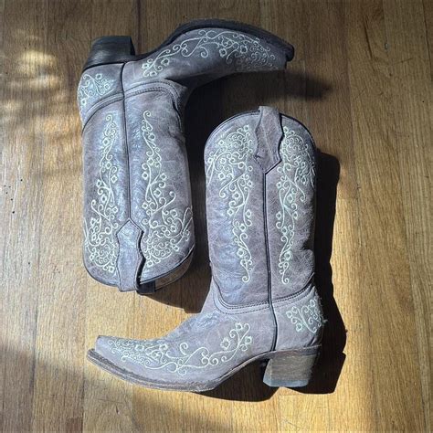 Vintage corral cowboy boots! Gorgeous boots, just a... - Depop