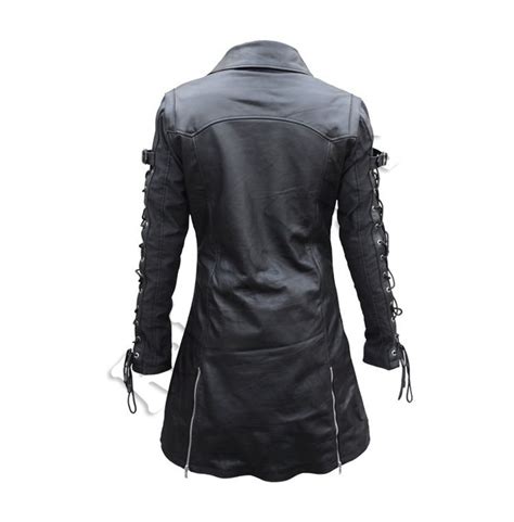 Gothic Men Black Coat Lamb Skin Real Leather Jacket Rebelsmarket