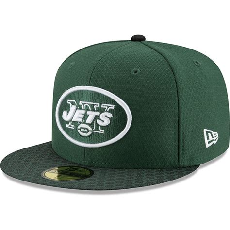 New Era Flat Brim 59FIFTY Sideline New York Jets NFL Green Fitted Cap