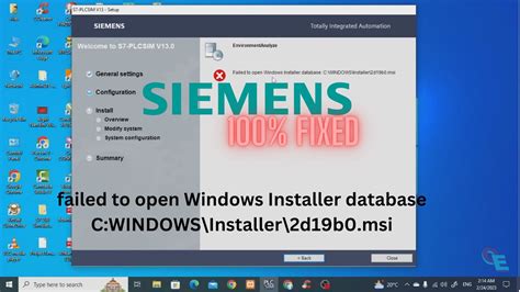 Failed To Open Windows Installer Database C WINDOWS Installer 2d19b0