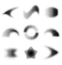 convex abstract halftone distorted star frame vector image