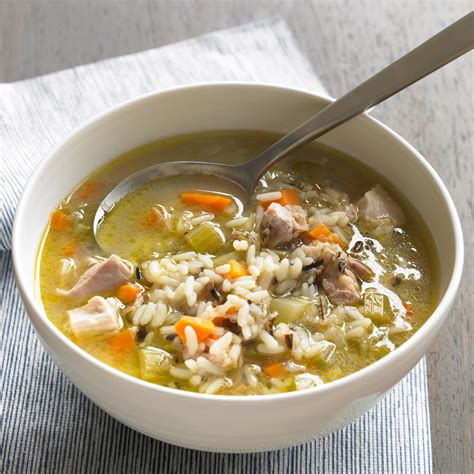 chicken, rice and vegetable soup