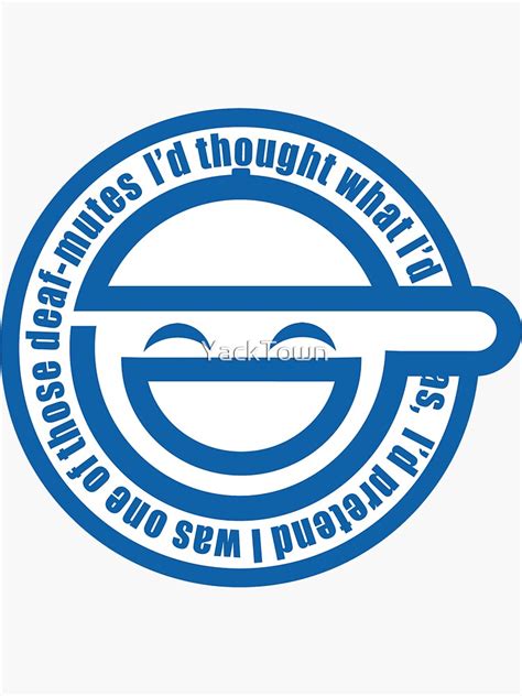 The Laughing Man Ghost In The Shell Stand Alone Complex Sticker For