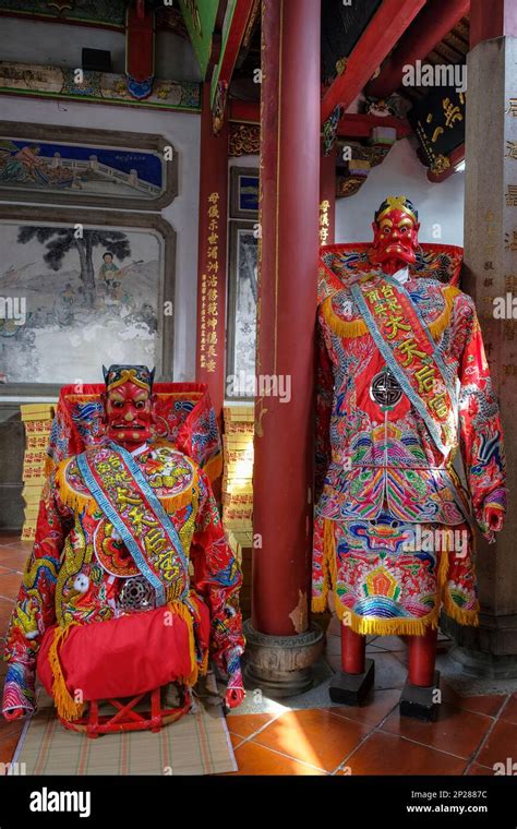 Tainan Taiwan February Statues In The Grand Mazu Temple In