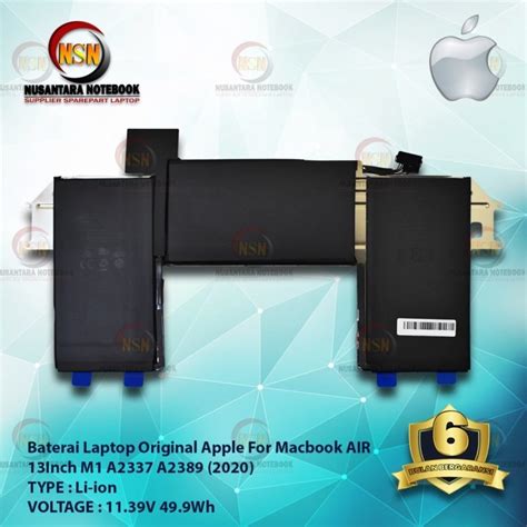 Jual Baterai Apple Macbook AIR 13 Inch M1 A2337 A2389 TAHUN 2020