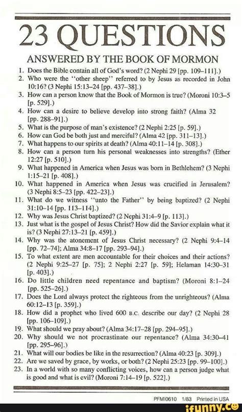 23 Questions Answered By The Book Of Mormon Does The Bible Contain All