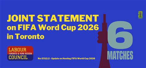 joint statement  fifa world cup   toronto toronto  york