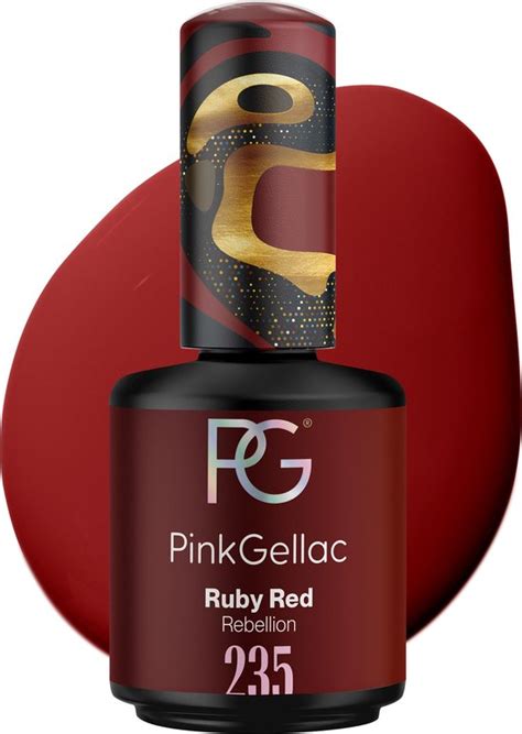 Pink Gellac 235 Ruby Red Gellak 15ml Nagellak Voor Gelnagels Rood