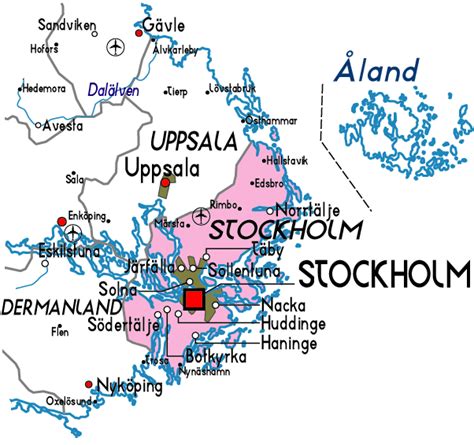 Stockholm Map Province City | Map of Sweden Political Region Province City