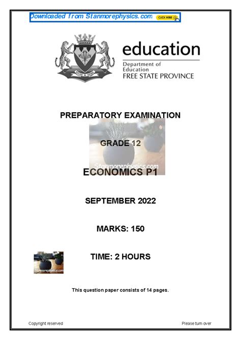 Grade 12 2011 Economics Memo June Examination 10