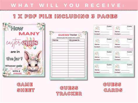 Easter Egg Guessing Game: Printable Party Activity (PDF) - Etsy Australia
