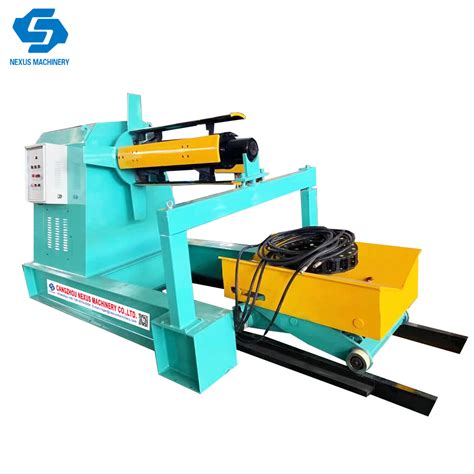 Hydraulic Uncoiler With Coil Car 10 Ton Automatic Decoiler With Loading