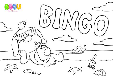 Bingo Coloring Aggu The Little Wizard